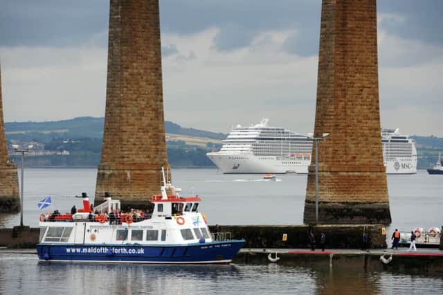 The Maid of the Forth docks at Hawes Pier, South Queensferry, in 2013. The boat was used for a trial commuter crossing on Sunday