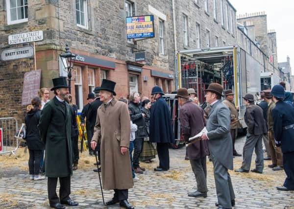 Filming The Secret Agent in Thistle Street. Picture: Ian Georgeson