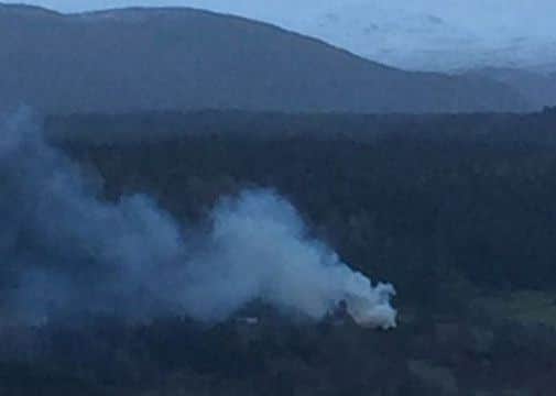 Boleskine House fire. Picture: BBC News