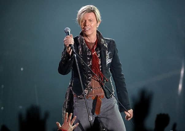 David Bowie performs at Glasgow's SECC in 2003, his final performance in Scotland. Picture: Rab McDougall