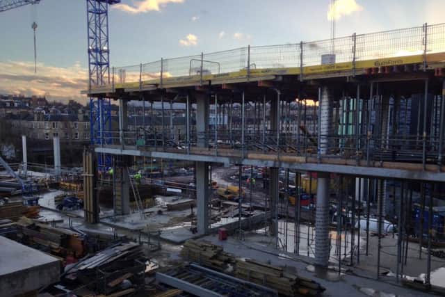 Under construction: the new Boroughmuir High School building under construction. Picture: comp