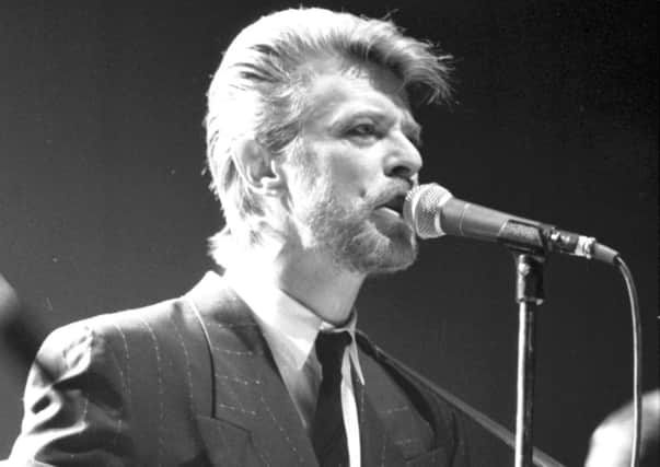David Bowie performing with Tin Machine at The Forum, Livingston, in July 1989. Picture: Joe Steele/TSPL