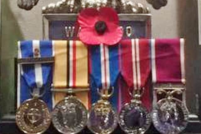 Ross Munro's medals. Picture: Ian Georgeson