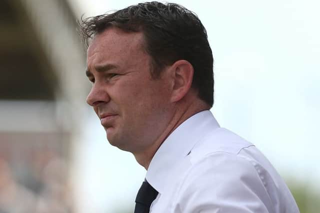 Derek Adams, a former Hibs coach, is the manager at Plymouth