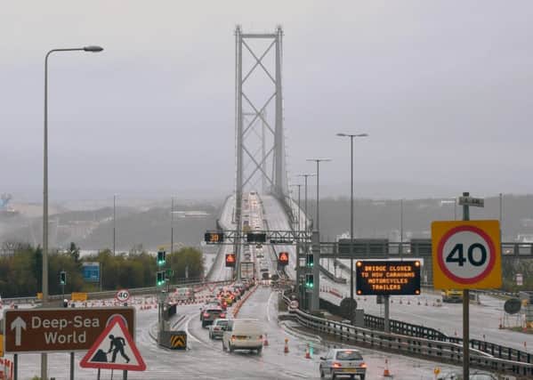 Enforcement of the new 40mph speed limit around the Forth Road Bridge is to begin. Picture: Lisa Ferguson