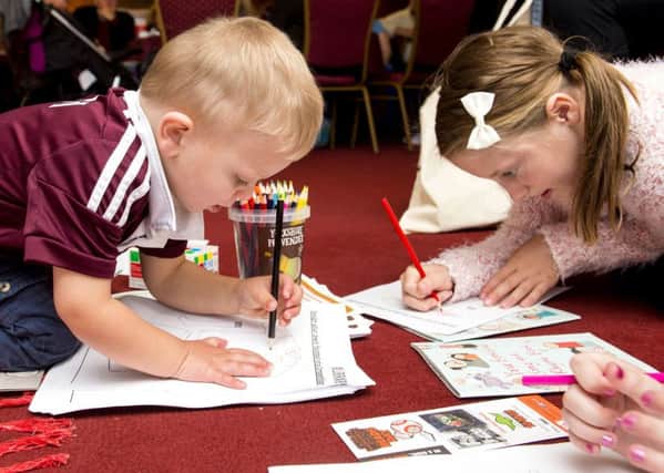 Kids enjoy the Kinship Care Programme at Tynecastle. Picture: Alan Harvey