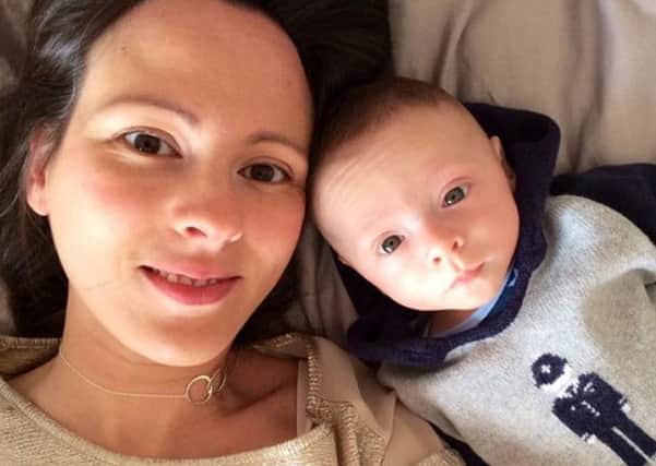 Sarra Hoy - wife of Olympian Sir Chris Hoy - with her son Callum. Picture: Contributed