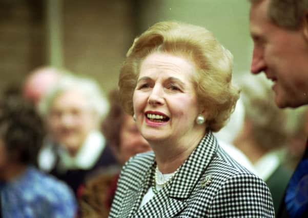 Former Prime Minister Margaret Thatcher (later Baroness Thatcher) visits Edinburgh in March 1992. Picture: Hamish Campbell