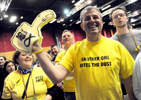 Jubilant SNP supporters at last year's general election count. Picture: Lisa Ferguson