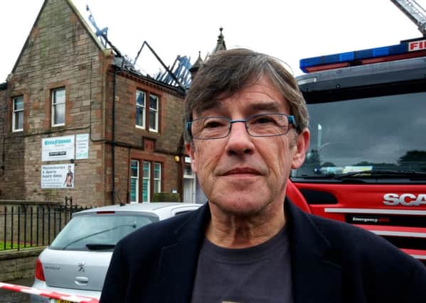Gordon Murdie at the scene of the fire at the Kirk Loan community centre. Picture: Joey Kelly