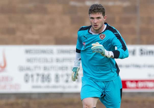 Jack Hamilton made some good saves for Hearts. Pic: SNS