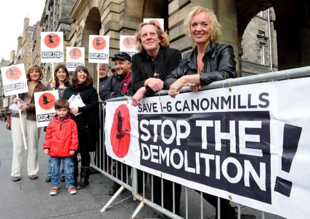 Protesters have previously voiced their opposition to the scheme outside City Chambers. Picture: Lisa Ferguson