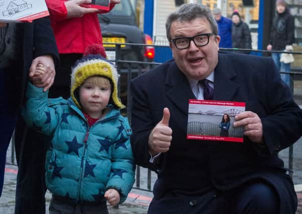 Tom Watson meets Keir Whitehead on the campaign trail in Corstorphine. Picture: Scott Taylor