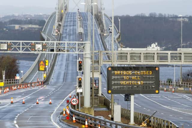 Forth Road Bridge was closed this morning. Picture: Ian Rutherford