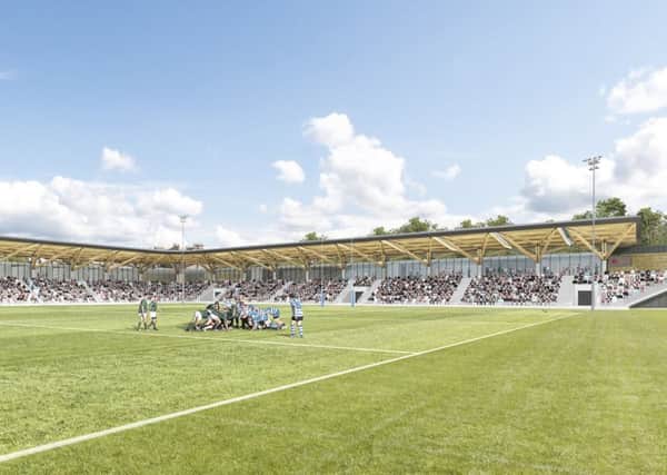 Artist's impression of the new stand. Picture: Michael Laird Architects
