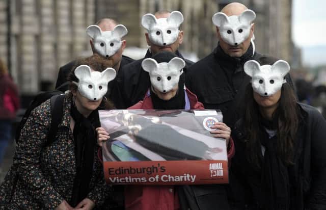 Animal rights activists protest in Edinburgh. File picture: Jayne Wright