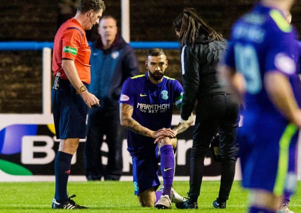 Liam Fontaine went of injured after just 11 minutes last night