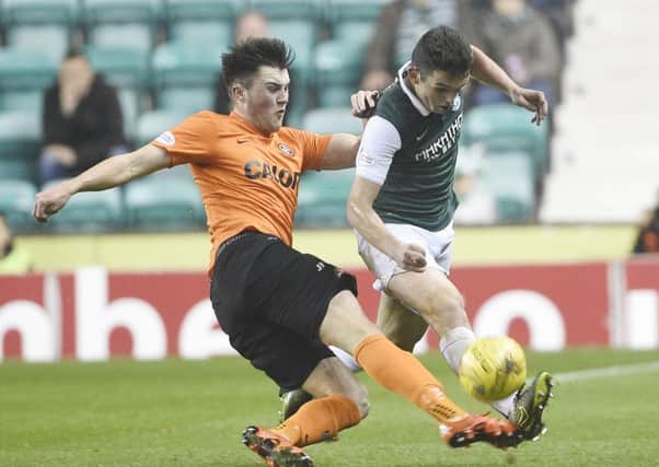 John Souttar in action for Dundee United, left. Pic: Greg Macvean