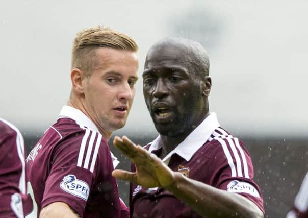 Billy King and Morgaro Gomis are both out on loan from Hearts. Pic: SNS