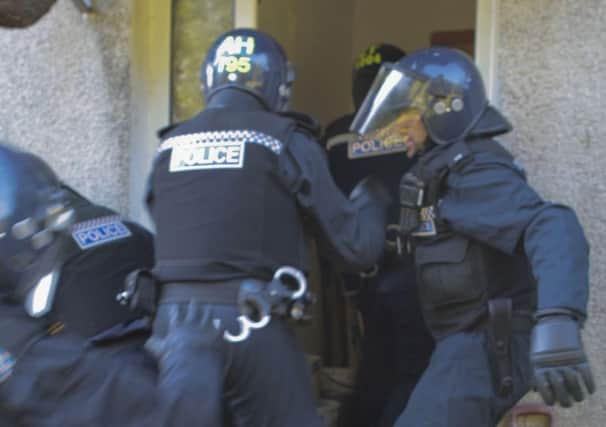 Police carried out a series of raids