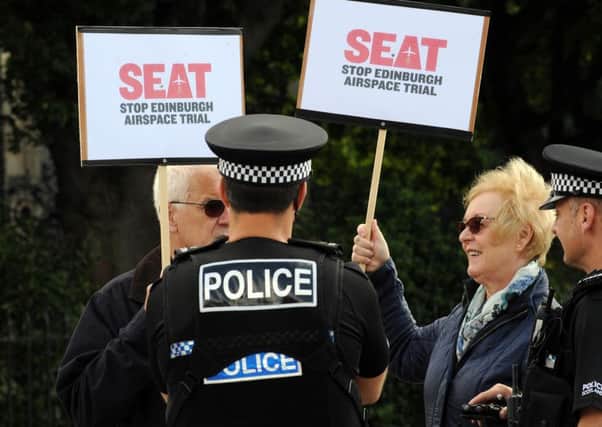 Protesters outside the Scottish Parliament. File picture: Lisa Ferguson