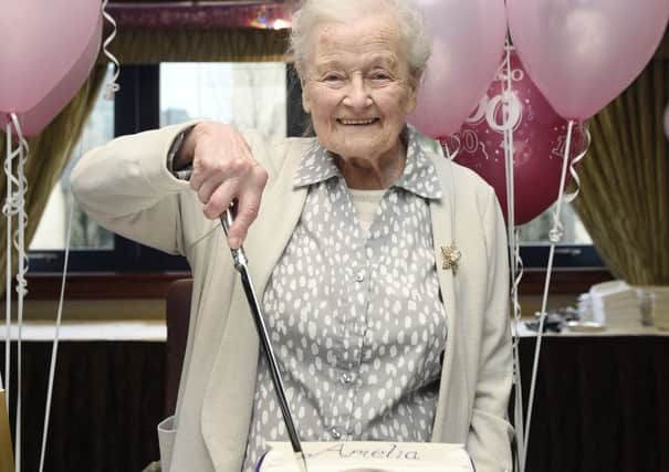 Amelia MacLeod celebrates a century. Picture: Greg Macvean