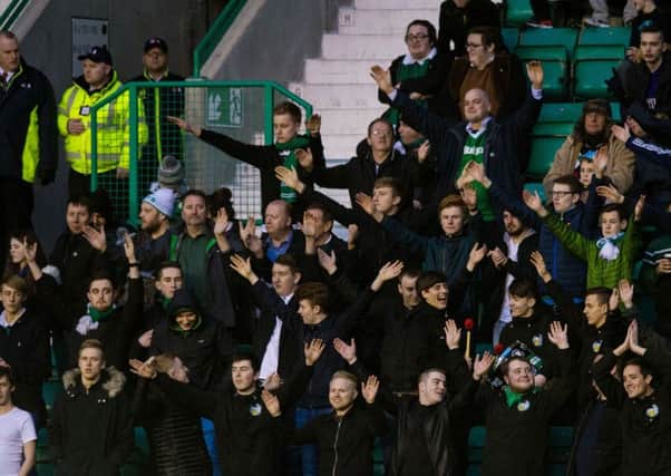 Hibs fans are expected to pack out Easter Road for the visit of Hearts. Pic: SNS
