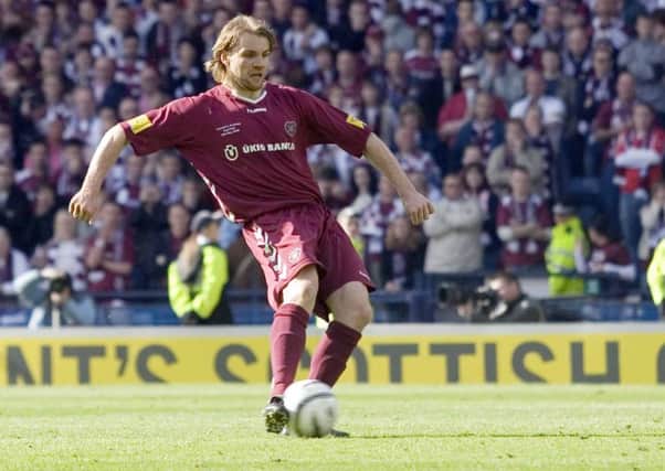obbie Neilson converts from the spot as Hearts win the 2006 Scottish Cup