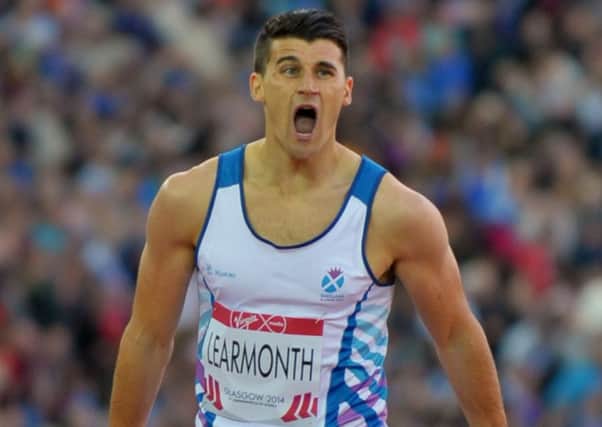 Guy Learmonth runs in the 800m at the Glasgow Grand Prix