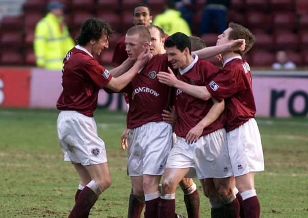 Robert Sloan secured the three points for Hearts
