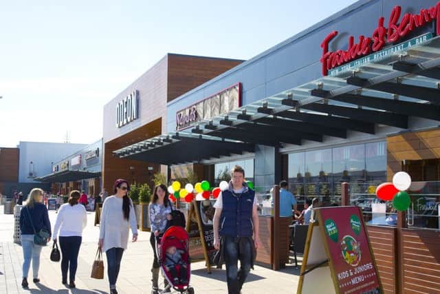 Footfall at Fort Kinnaird has jumped by more than 12 per cent in the
past year. Picture: contributed