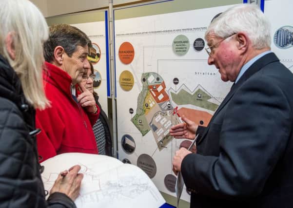 The film studio plans on show at a meeting in Asda at Straiton. Picture: Ian Georgeson