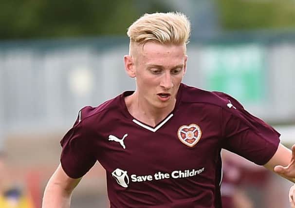 Hearts striker Russell McLean hit the post with a second-half effort