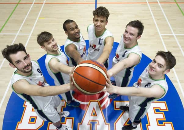 Boroughmuir Blaze:.  L to R, Sean Cole, Eoghann Dover, John Browne, Sean Nealon-Lino, Lewis Crofts, and  Sam Stott. Picture Ian Rutherford