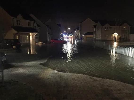 Flooded homes in Bathgate. Picture: Mark Sneddon