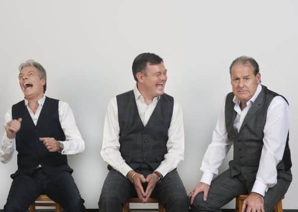 Canned Laughter ... Andy Gray, Allan Stewart and Grant Stott. Picture: Douglas Robertson