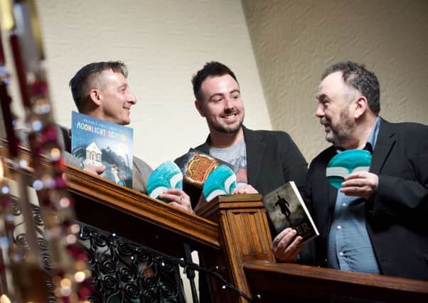 Simon Puttock, Ross MacKenzie and Danny Weston were announced as the winners of the 2016 Scottish Childrens Book Awards Picture: Rob McDougal