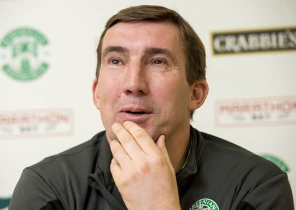 Hibs head coach Alan Stubbs will be a proud man when he leads his players out at Hampden on Sunday afternoon. Pic: SNS