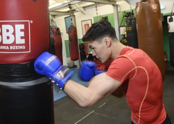 John Thain has been training hard at Lochend Gym to complement his prep in the Old Town. Pic: Greg Macvean