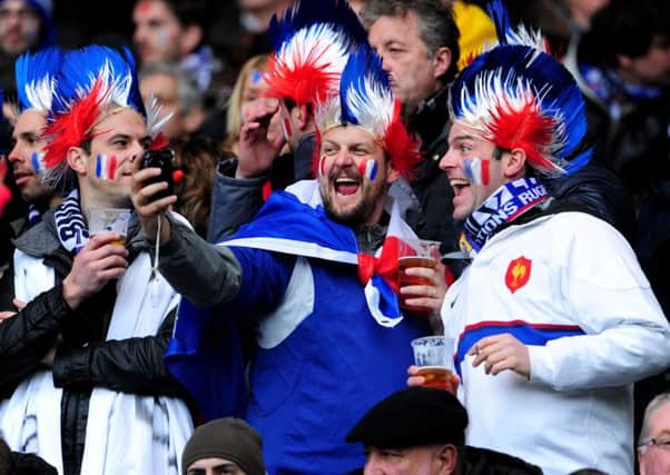 French fans at Murrayfield. Picture: Ian Rutherford
