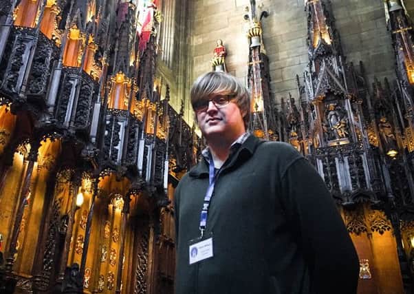 Gary Wilson in the Thistle Chapel. Picture: Church of Scotland.
