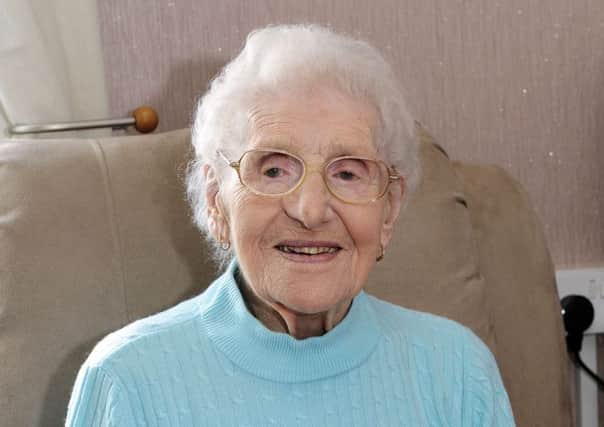 Grace McDonald celebrates her 100th birthday. Picture: Michael Gillen