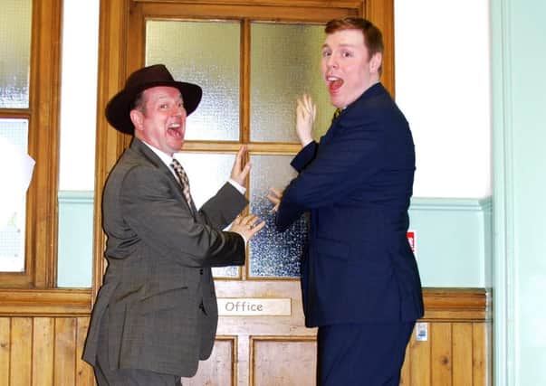 Andrew McDade and Jerrard Doran as Max Bialystock and Leo Bloom in EMT's production of The Producers.