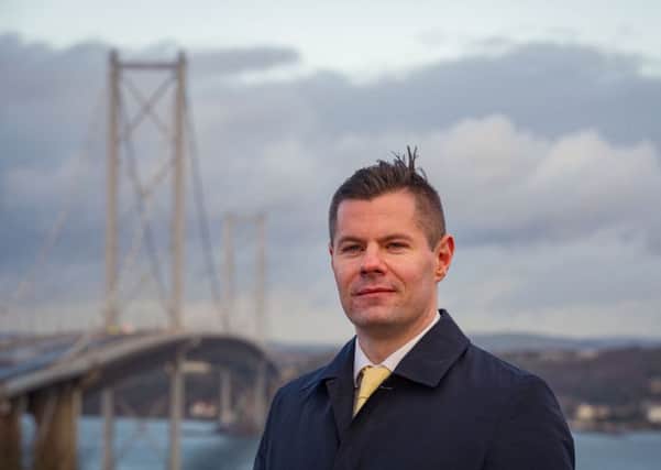 Transport Minister Derek Mackay at the Forth Road Bridge. Picture: Scott Taylor