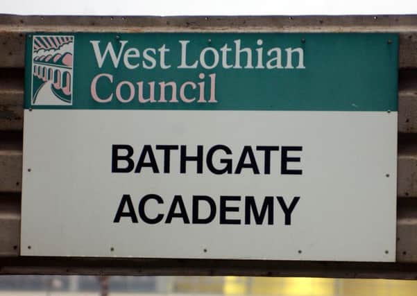 The incident happened at Bathgate Academy.