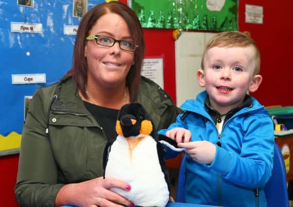 Tracy McShane pictured at the nursery with Joey