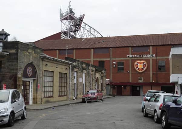 The view of Hearts' main stand in McLeod Street. Picture: Neil Hanna