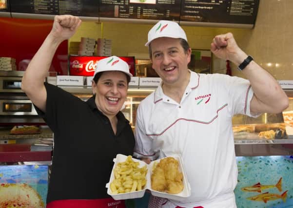 Chip shop of the year winner, Eatalias, owner Ida Scarano and her husband Roberto. Picture: Lesley Martin
