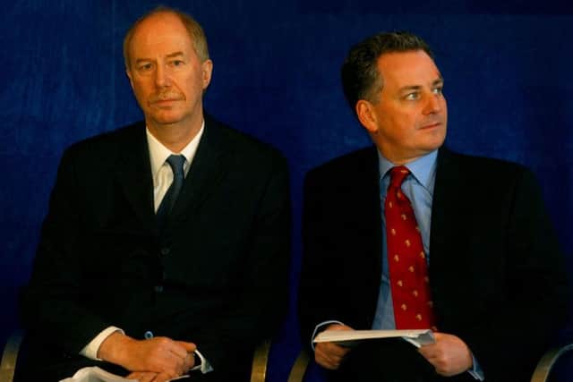 First Minister Jack McConnell (right) and Health Minister Malcolm Chisholm at the launch of the new Healthy Living campaign at Paisley Town Hall in 2003. Picture: Donald MacLeod