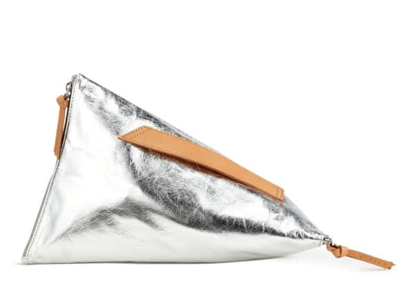 The Jigsaw pyramid clutch, available from jigsaw-online.com. Photo: PA Photo/Handout